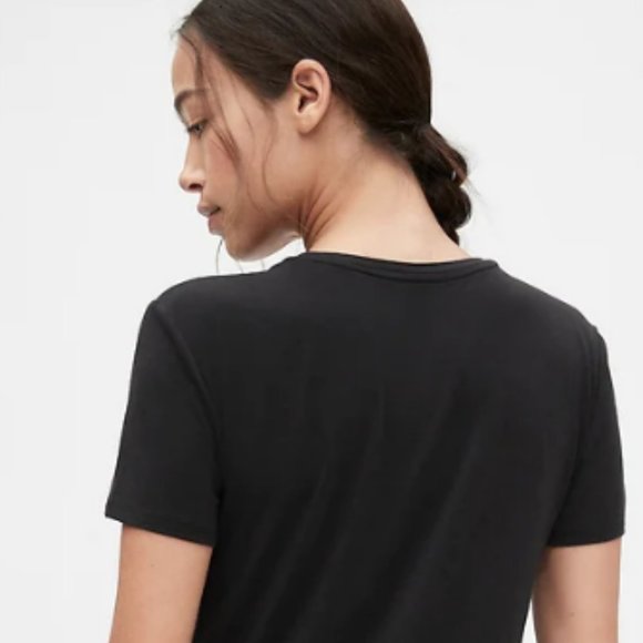 GAP Black Scoop Neck Favorite Tee Size Large - Picture 11 of 11